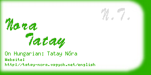 nora tatay business card